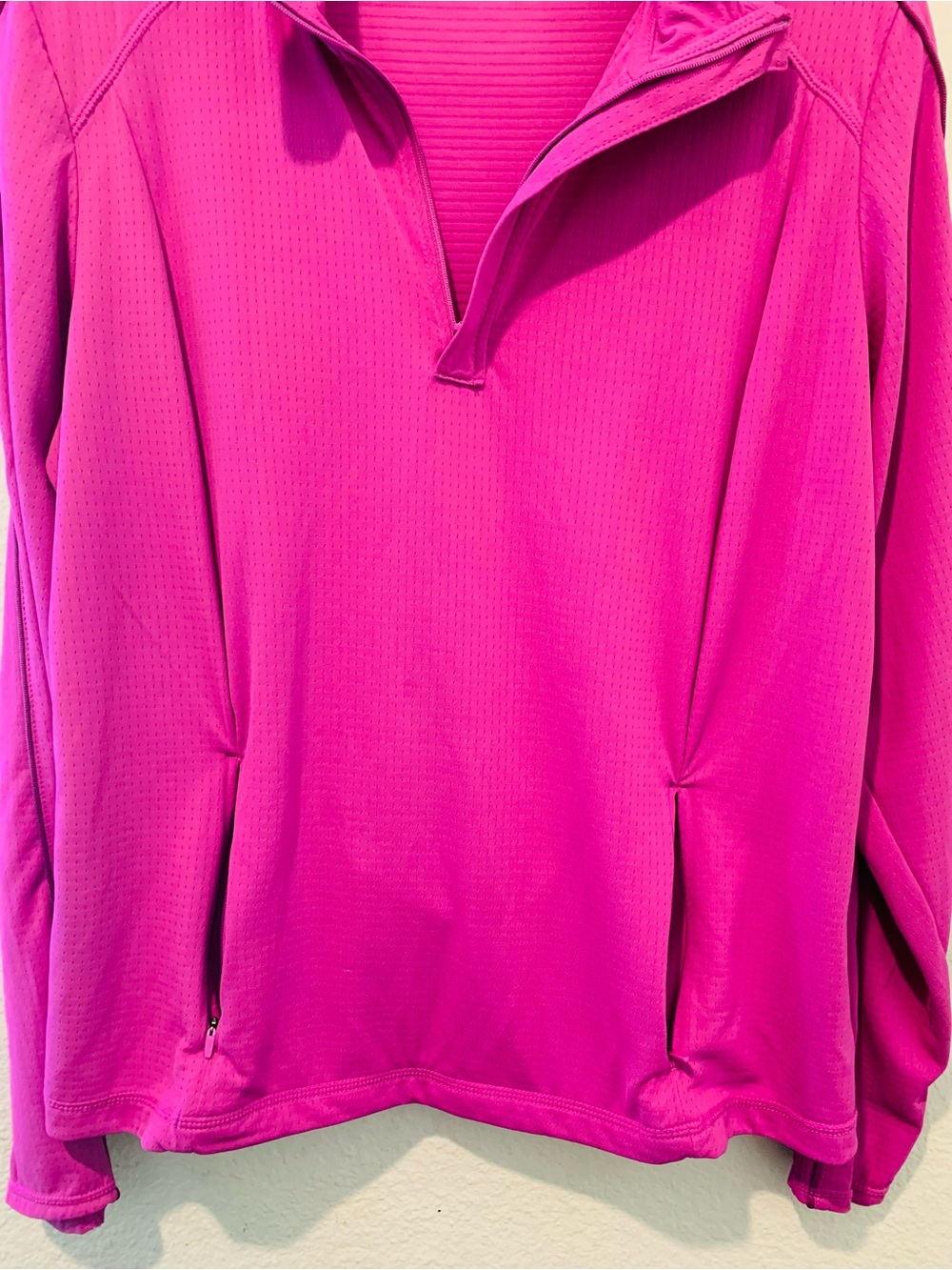 Mondetta Women's Fuchsia Half-Zip Swim Coverup - Picture 3 of 10